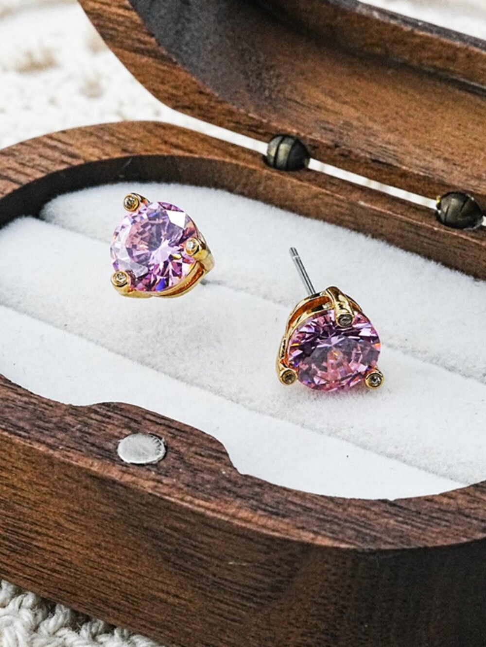 Kate Spade Three-Prong Zircon Stud Earrings